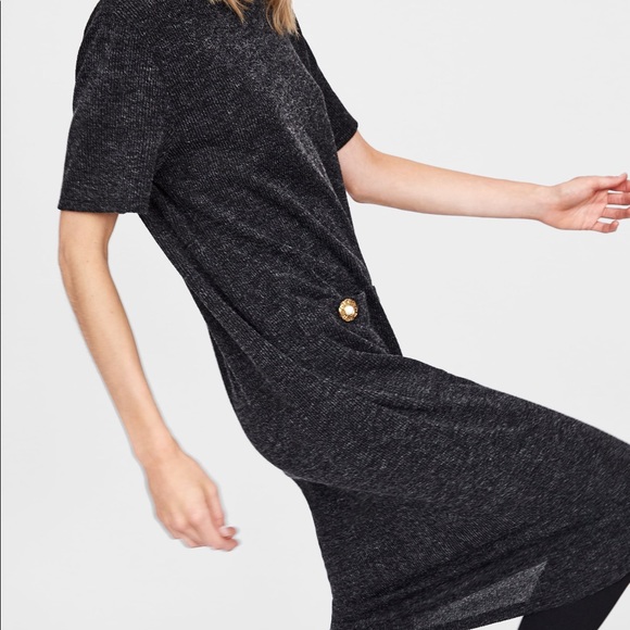 ZARA LONG DRESS WITH POCKETS BRAND NEW WITH TAGS - Picture 4 of 8